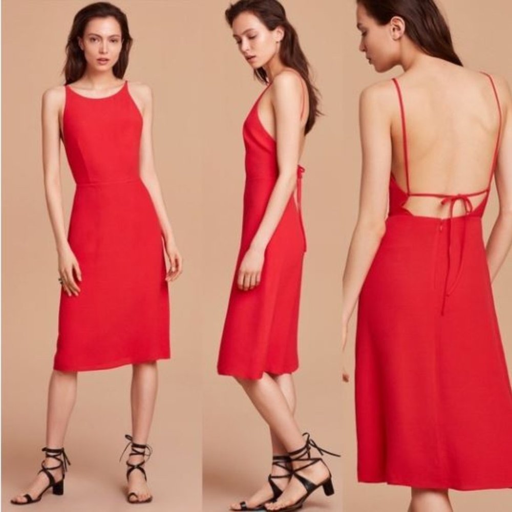 Aritzia Wilfred Creneau dress Red